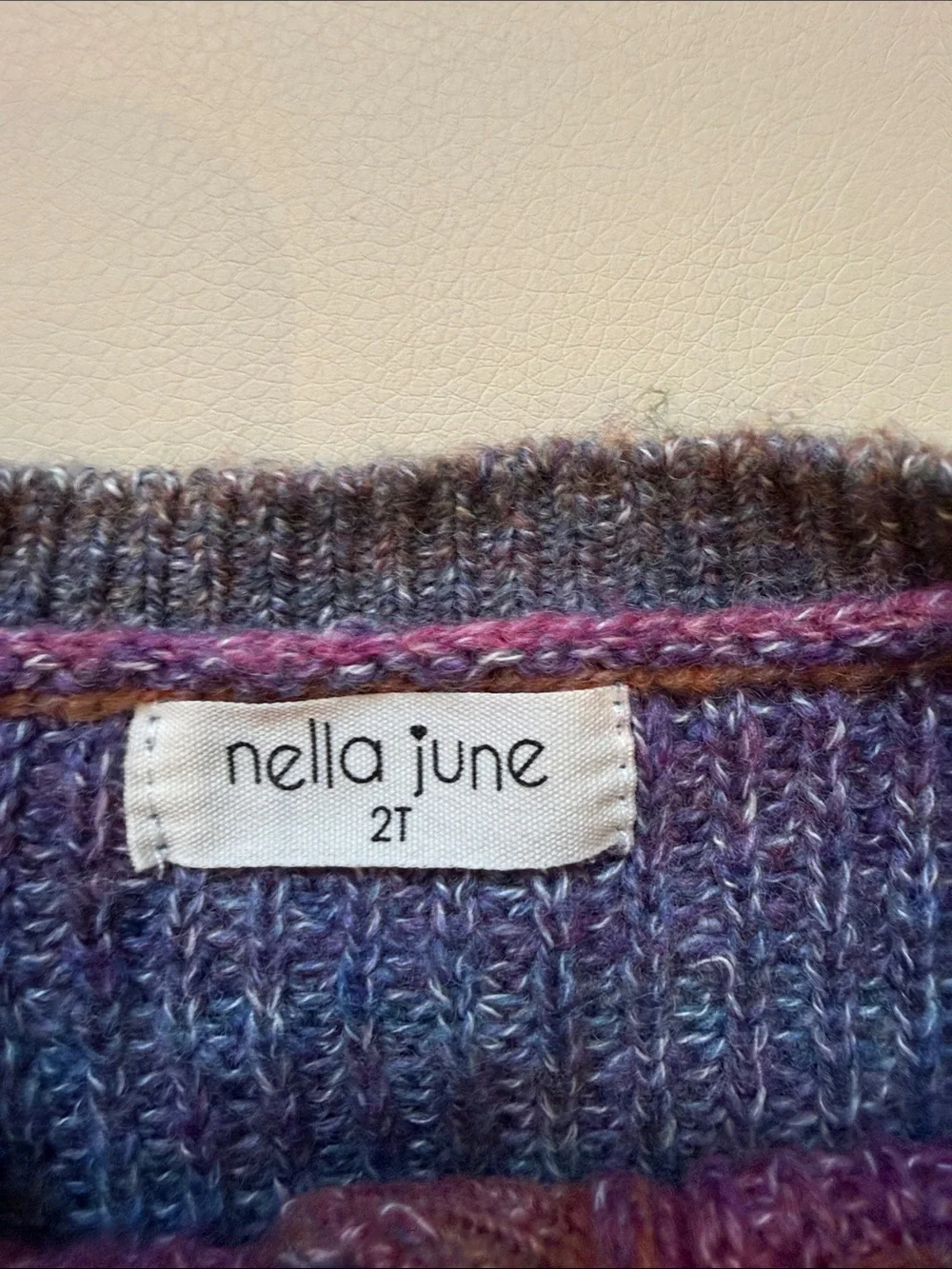 Nella June Fringe Cardigan in Dark Rainbow